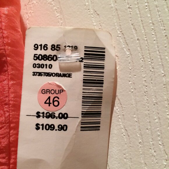 ABS by Allen Schwartz Orange Salmon Cocktail Sun Causal Dress Size Large NWT - Picture 10 of 10